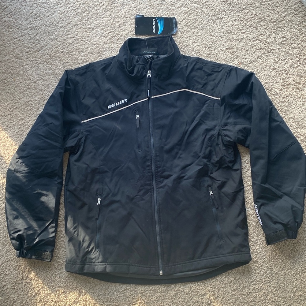 Bauer Midweiyht Warmup Jacket Youth Large Black Needles with tags
